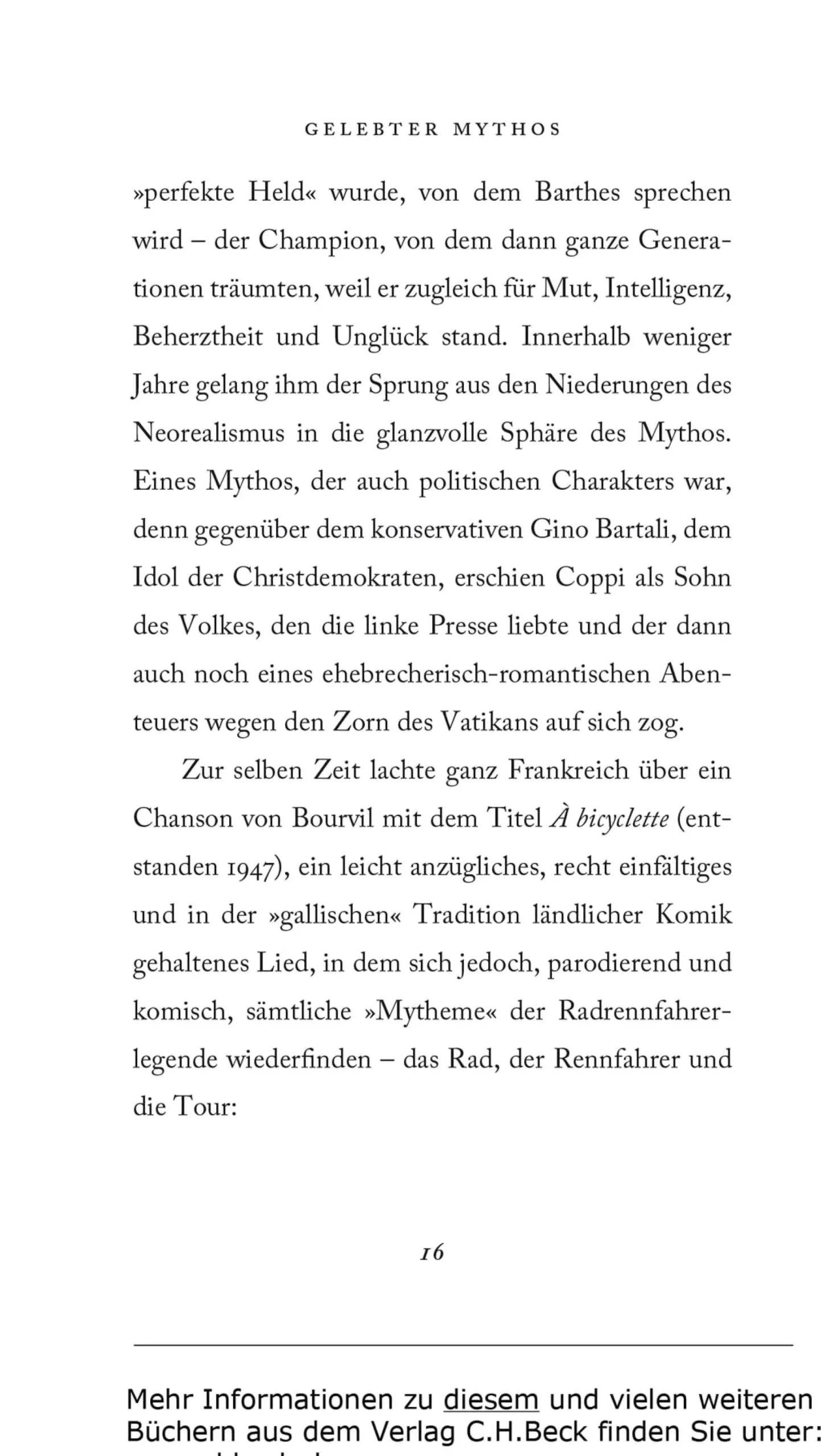 Verlag C H Beck Lob des Fahrrads New