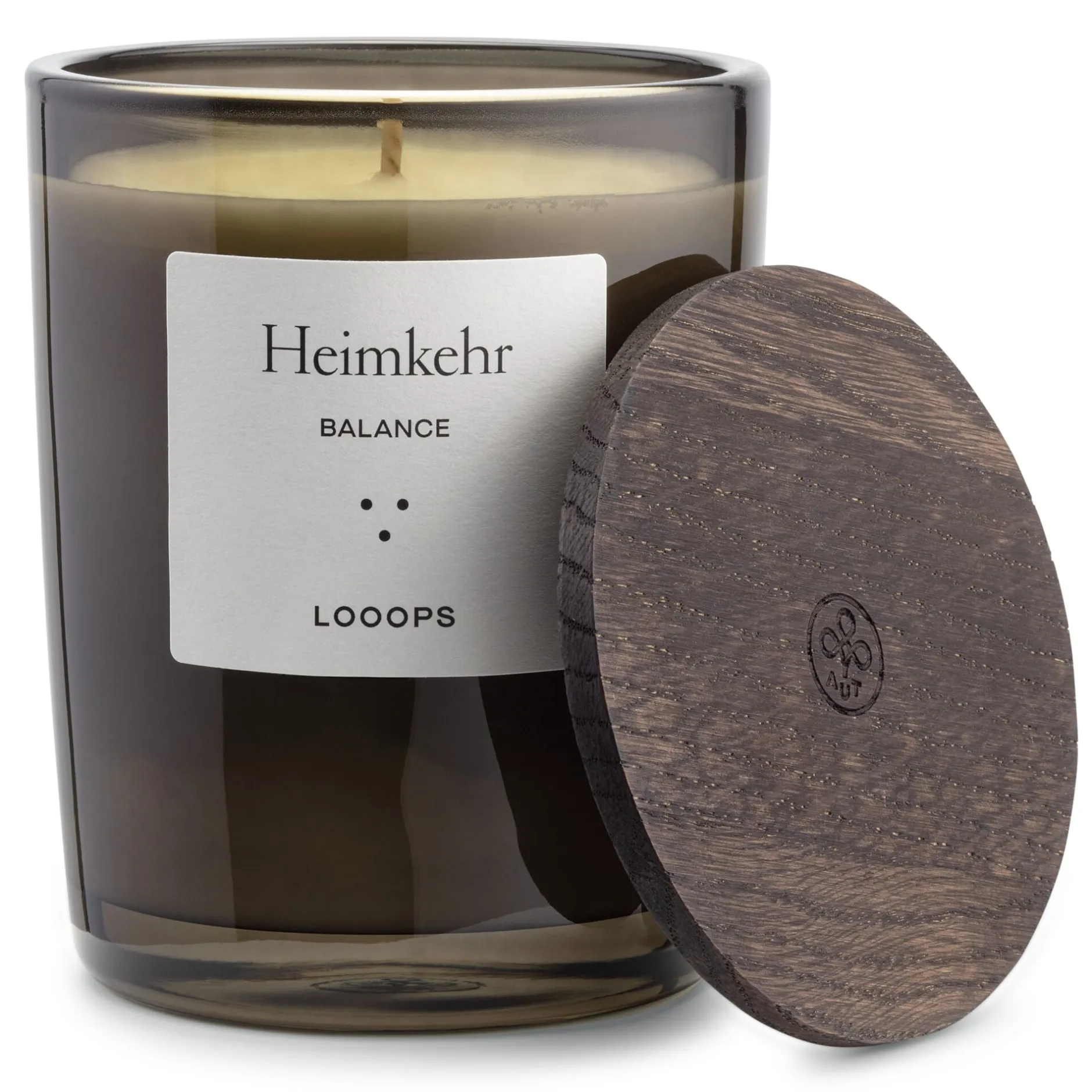 Looops Duftkerze mit Holzdeckel Hot