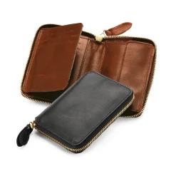 Manufactum Geldbörse mit Reißverschluss Braun Outlet