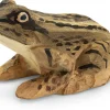 Wildlife Garden Moorfrosch Lindenholz handgeschnitzt