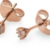 Guthmann Ohrstecker Rosenquarz, Roségold Clearance
