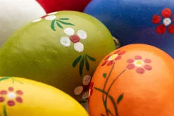 Nostalgie-Christbaumschmuck Ostereier Watte groß Best