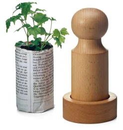 Manufactum Papiertopf-Presse Buchenholz