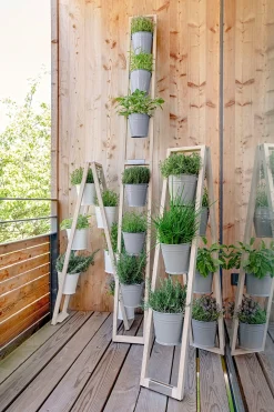 Fairwerk Pflanzenleiter für drinnen und draußen Grau Sale