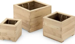 Rhinorock Pflanzkübel Kiefernholz Dreierset Outlet