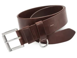 Kreis Ledermanufaktur Rindledergürtel D-Ring Dunkelbraun