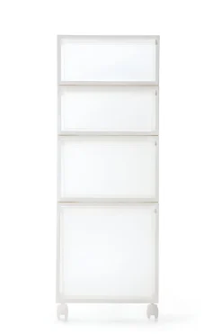 Rollen zu Stapelkasten CS Weiß Discount