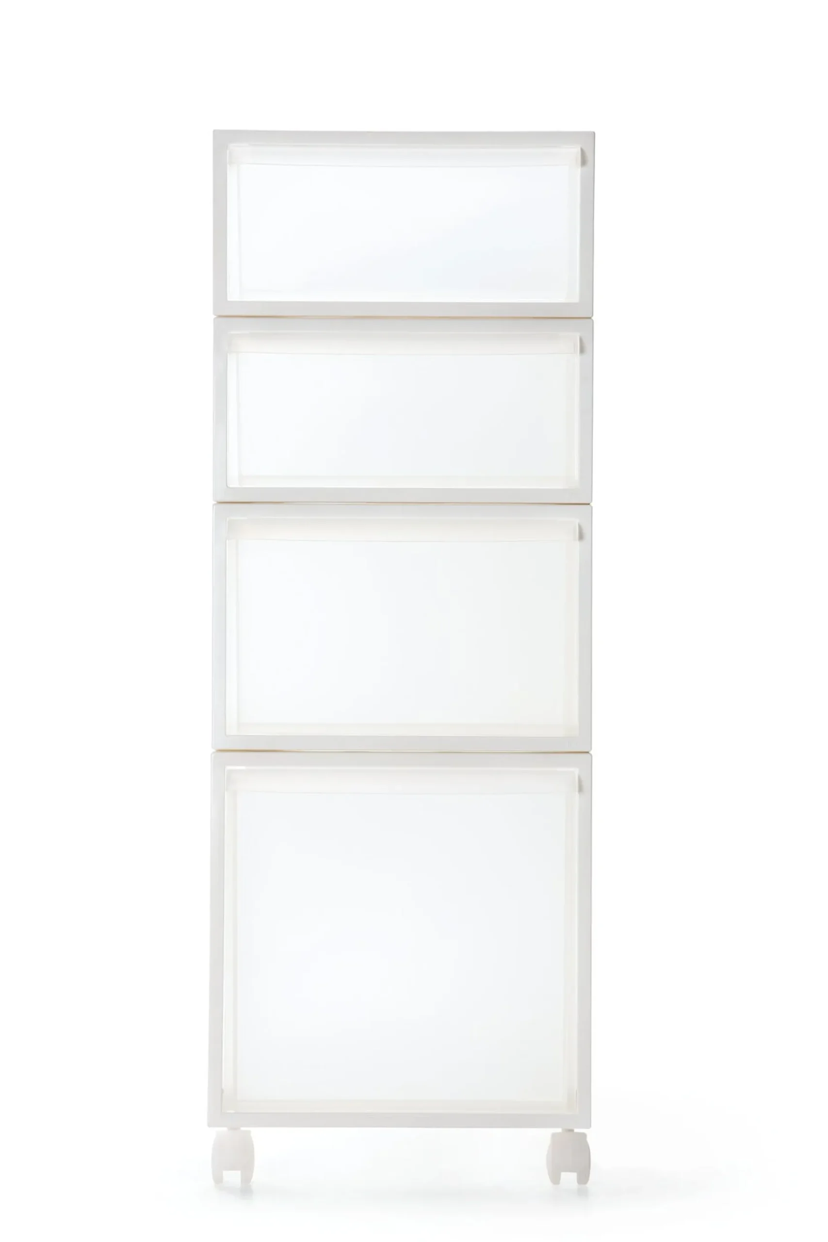 Rollen zu Stapelkasten CS Weiß Discount