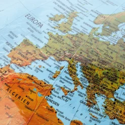 Räthgloben 1917 Verlag Räthglobus handkaschiert Kunststoff Outlet