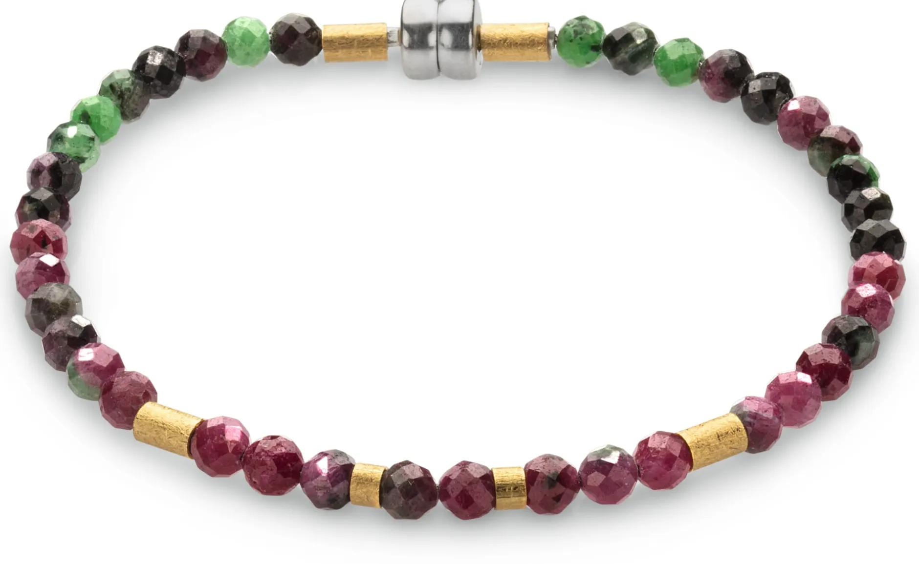 Maria Rzewuska Designerschmuck Rubin-Zoisit-Armband, Fuchsia-Grün Discount