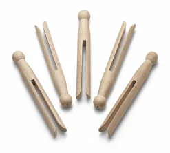 helo Heckelmann Rundkopf-Wäscheklammern Buchenholz