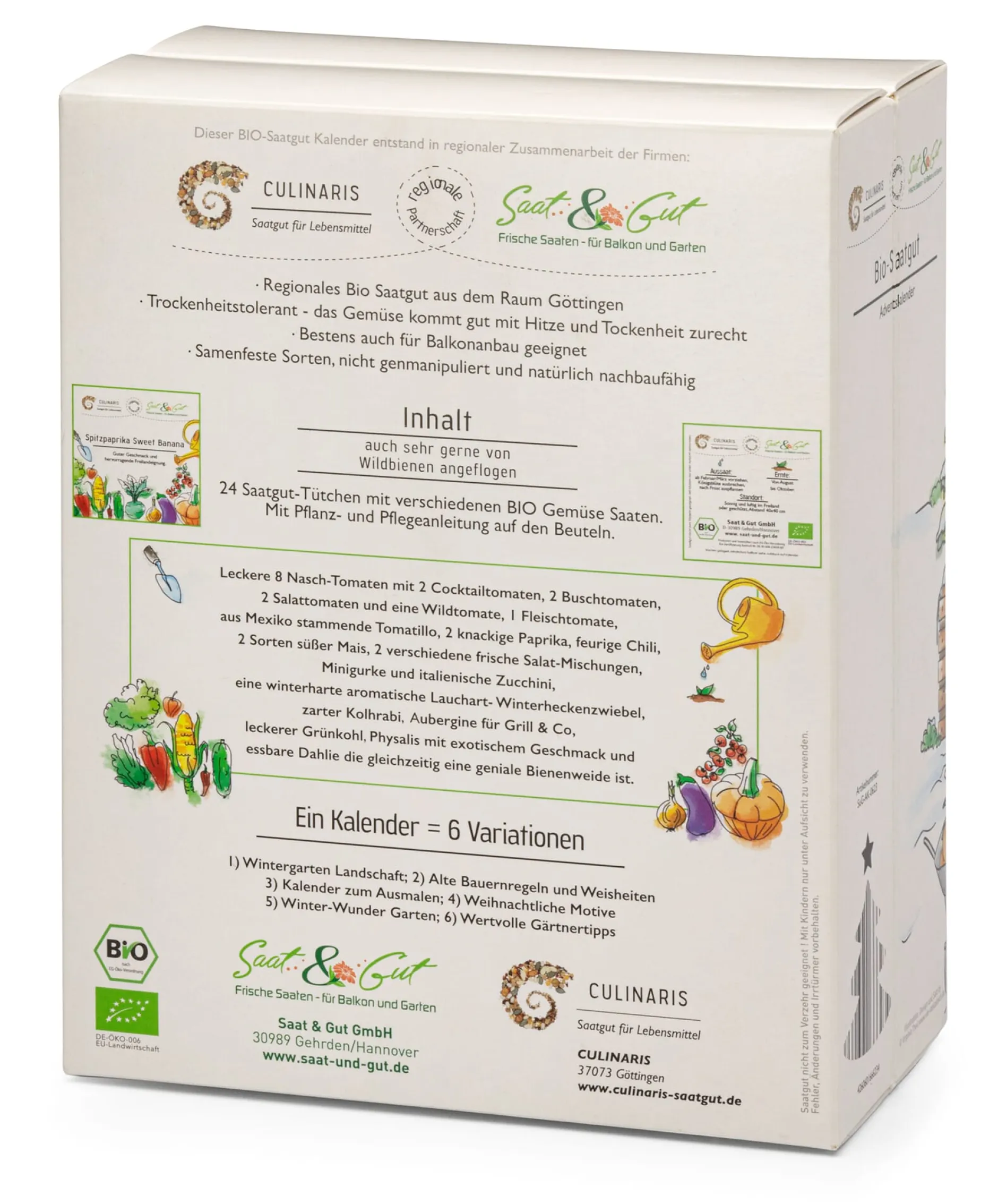 Saat & Gut Saatgut-Adventskalender Bio-Gemüsesamen Discount