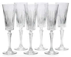 RCR Cristalleria Italiana Schaumweinkelch gerippt Outlet