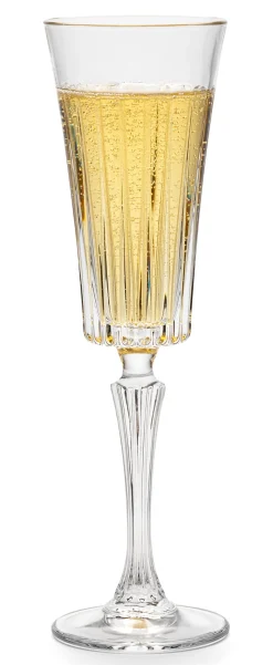 RCR Cristalleria Italiana Schaumweinkelch gerippt Outlet
