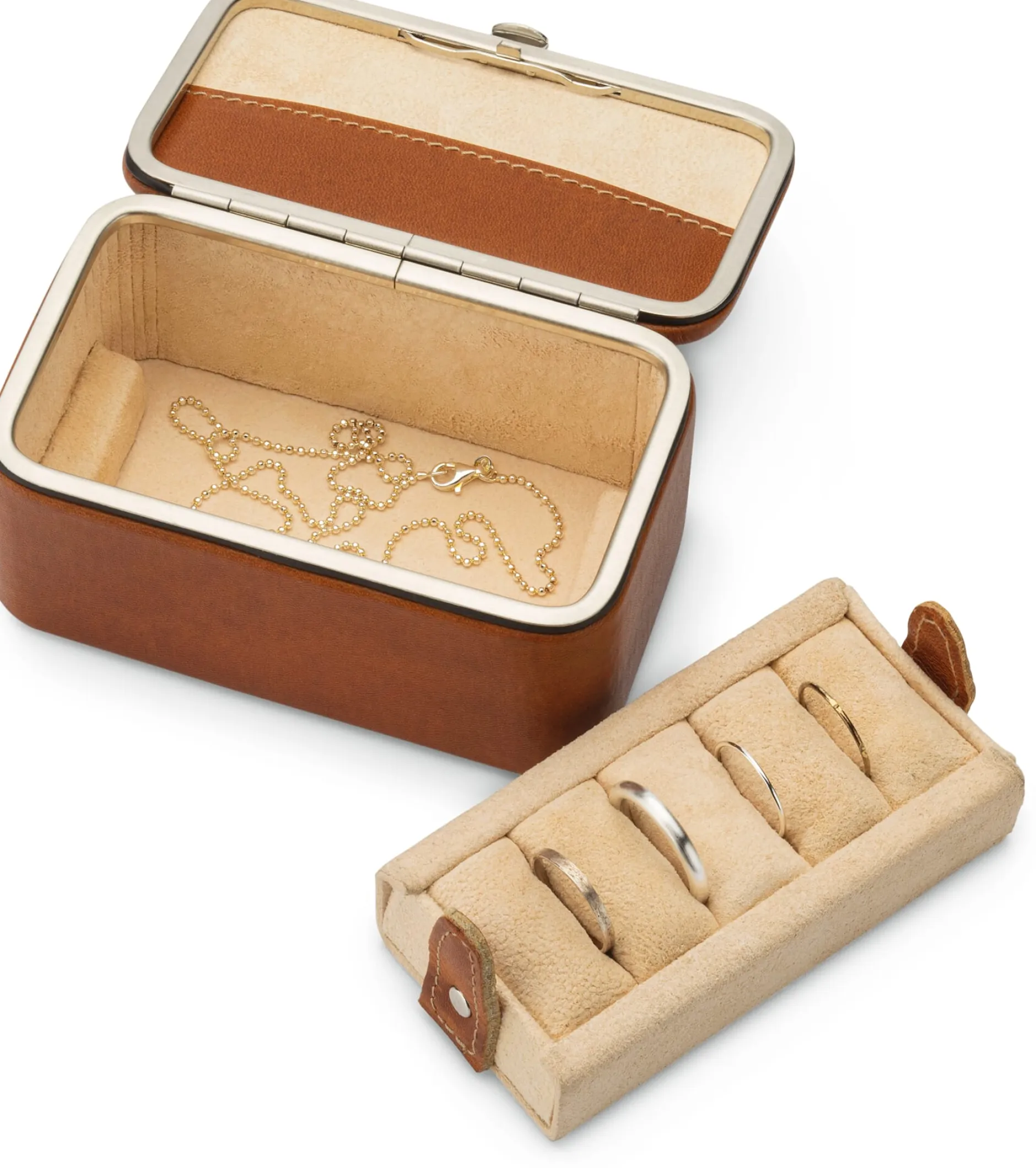 F. Hammann Schmucketui Rindleder, cognac