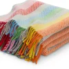 Tweedmill Textiles Schurwolldecke bunt gestreift Clearance