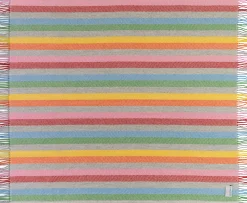 Tweedmill Textiles Schurwolldecke bunt gestreift Clearance