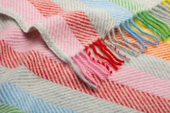 Tweedmill Textiles Schurwolldecke bunt gestreift Clearance