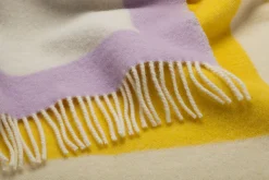 Maison Deux Schurwolldecke Colour Blocking Hot