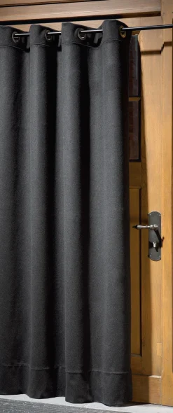 Gebrüder Mehler Schwerer Vorhang Streichgarnloden Anthrazit