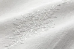 Charvet Editions Serviette Leinen Blätterränke Weiß Online