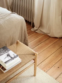 FDB Møbler Sitzbank Eiche und Papierkordel