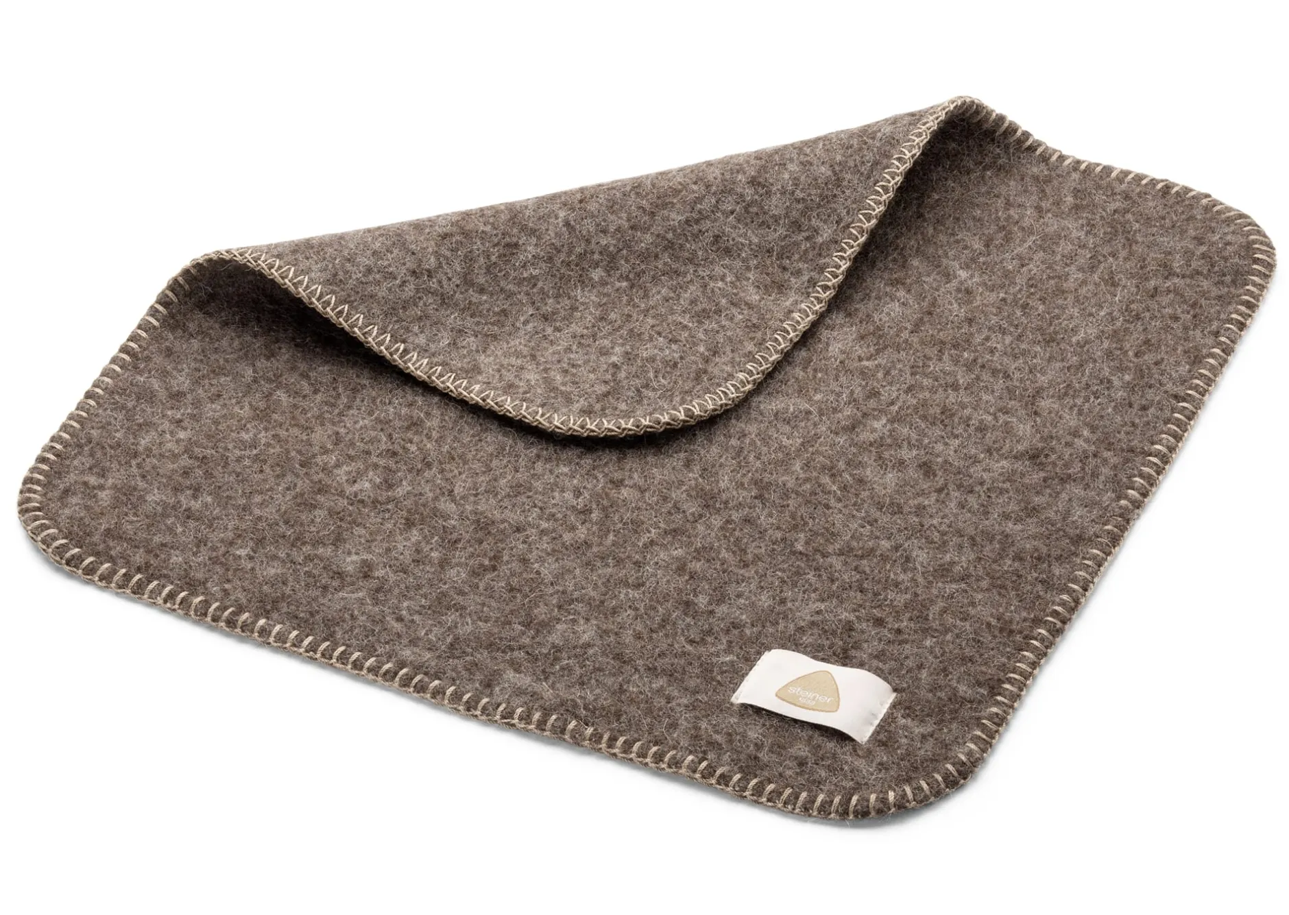 Steiner Sitzdecke Wolle Braunmelange Clearance