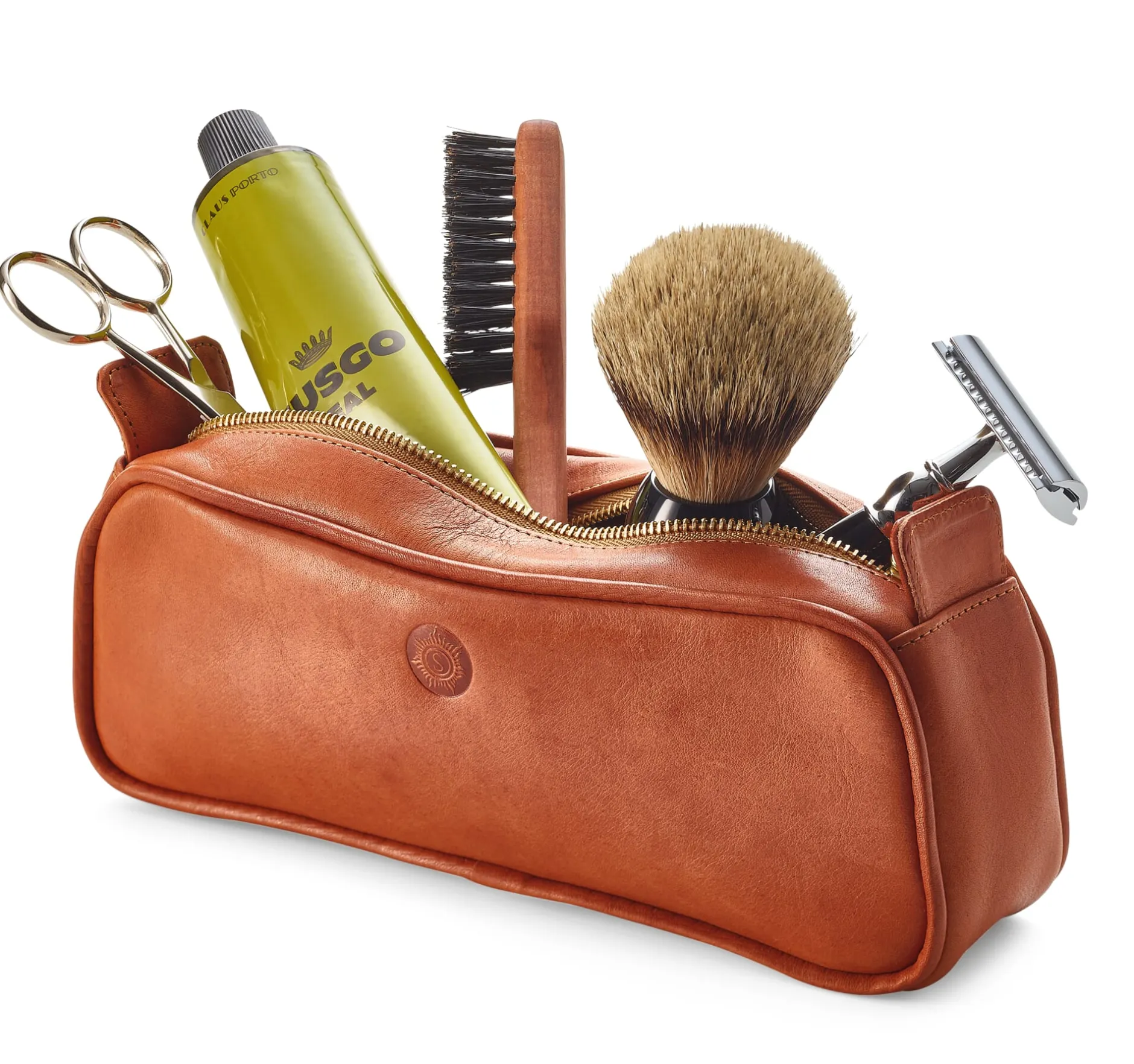 Sonnenleder Kosmetiktasche Natur Clearance