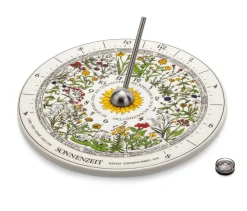 Helios Sonnenuhr mit Blumenuhr Porzellan Discount