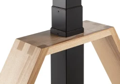 Karl Westermann Steh-Sitz-Arbeitstisch Esche und Linoleum New