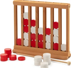 Holz Bi-Ba-Butze Kristian Finken Strategiespiel Vier gewinnt