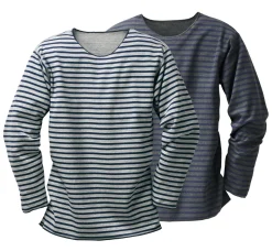 Armor lux Streifen-Shirt Hellgrau Best