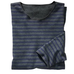 Armor lux Streifen-Shirt Anthrazit Sale