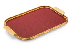 Kaymet London Tablett Aluminium Weinrot New