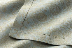 Erika Vaitkute Tischläufer Jacquard Leinen Blau