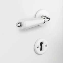 Mérigous Türdrücker Porzellan Weiß