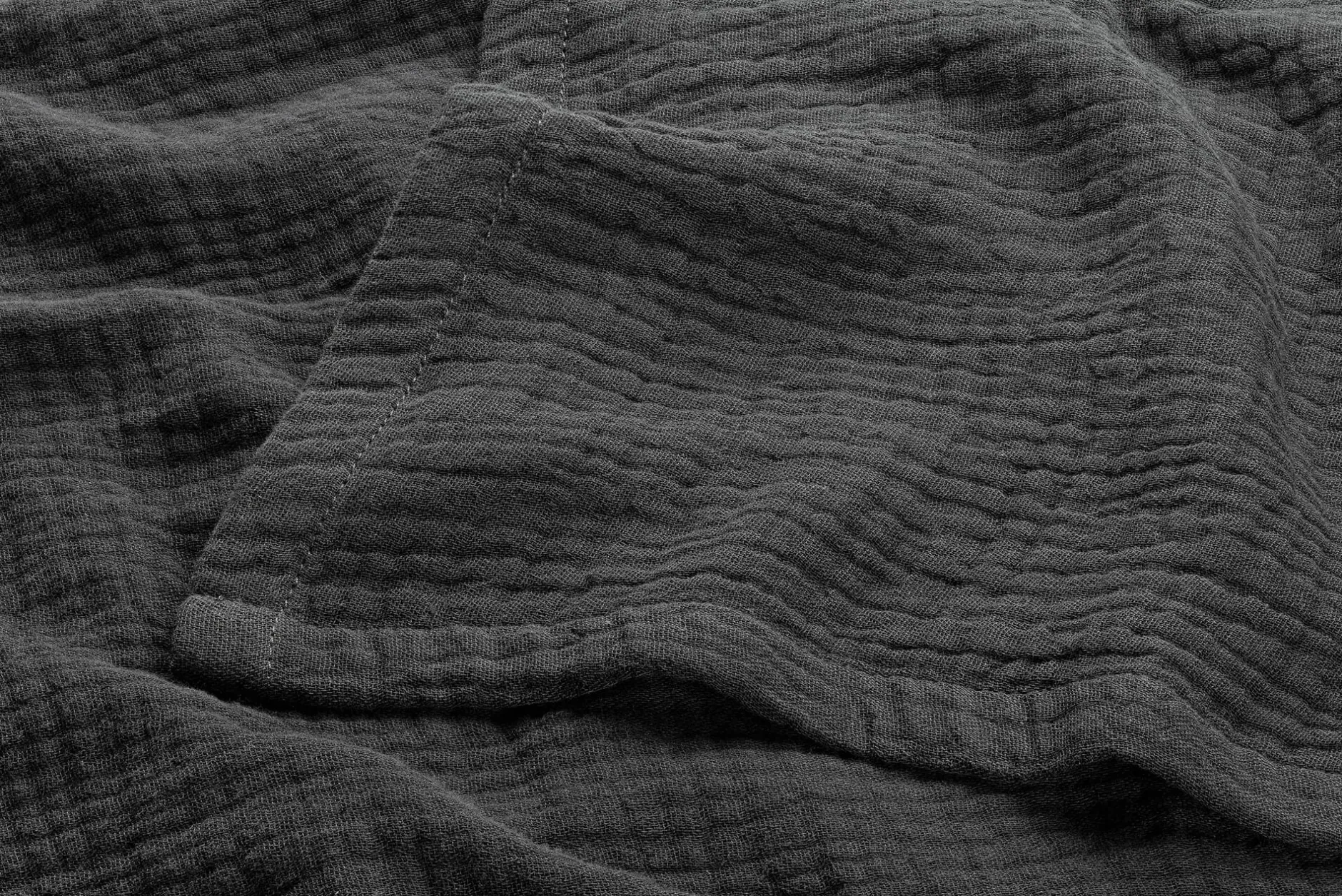 seijo Tuch Musselin Schwarz Outlet