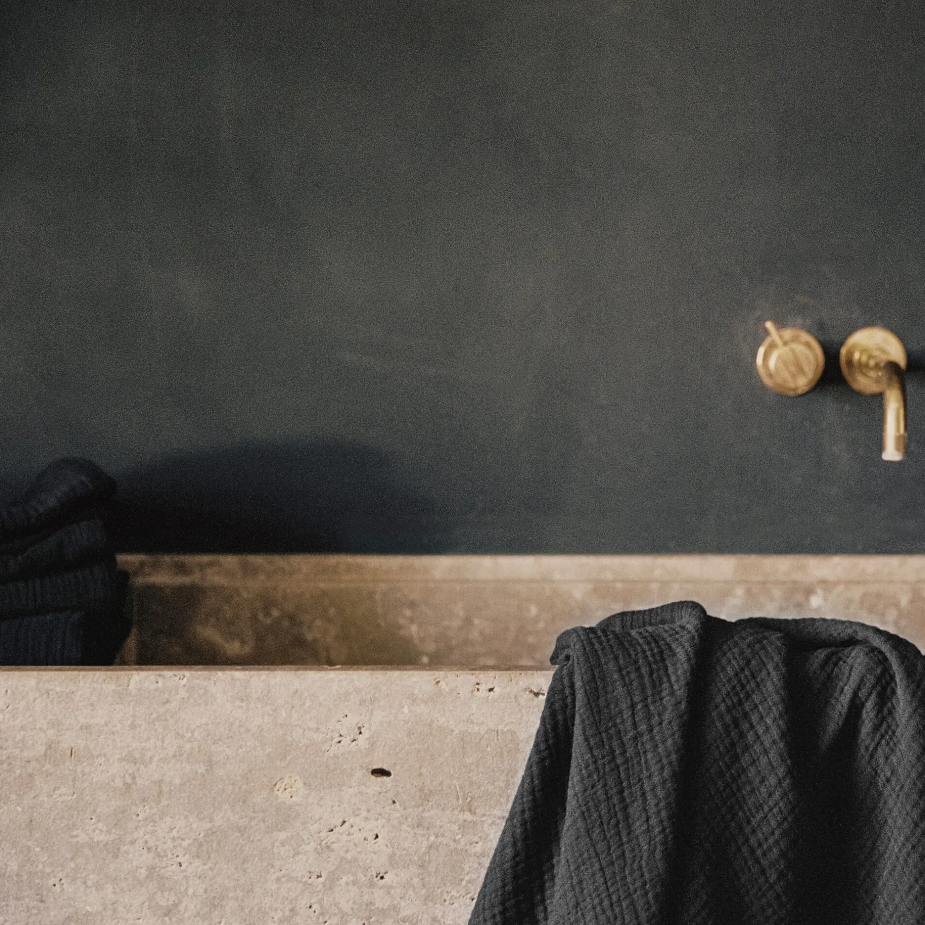 seijo Tuch Musselin Schwarz Outlet