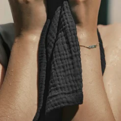 seijo Tuch Musselin Schwarz Outlet