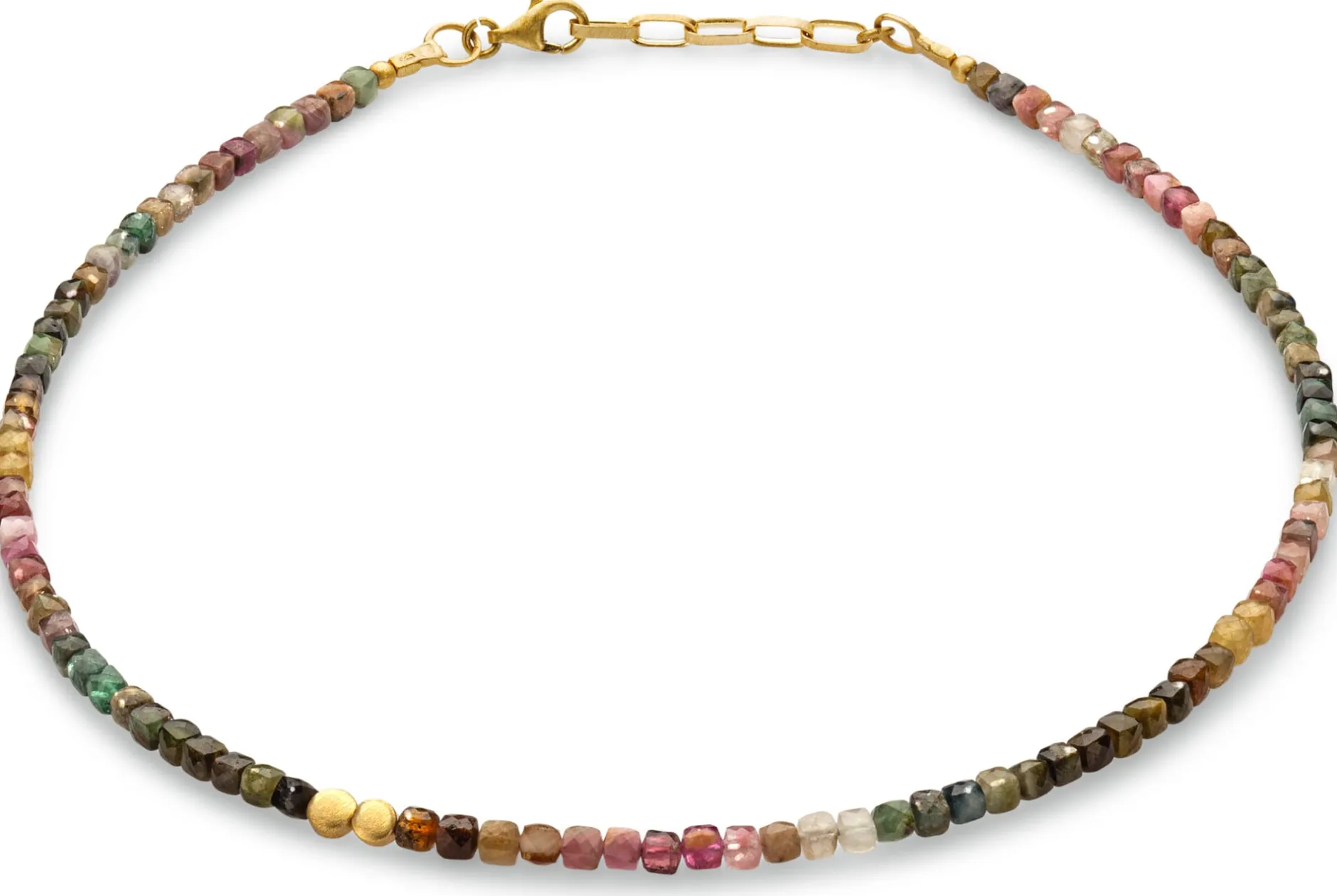Maria Rzewuska Designerschmuck Turmalin-Collier, Rosé-Grün Hot
