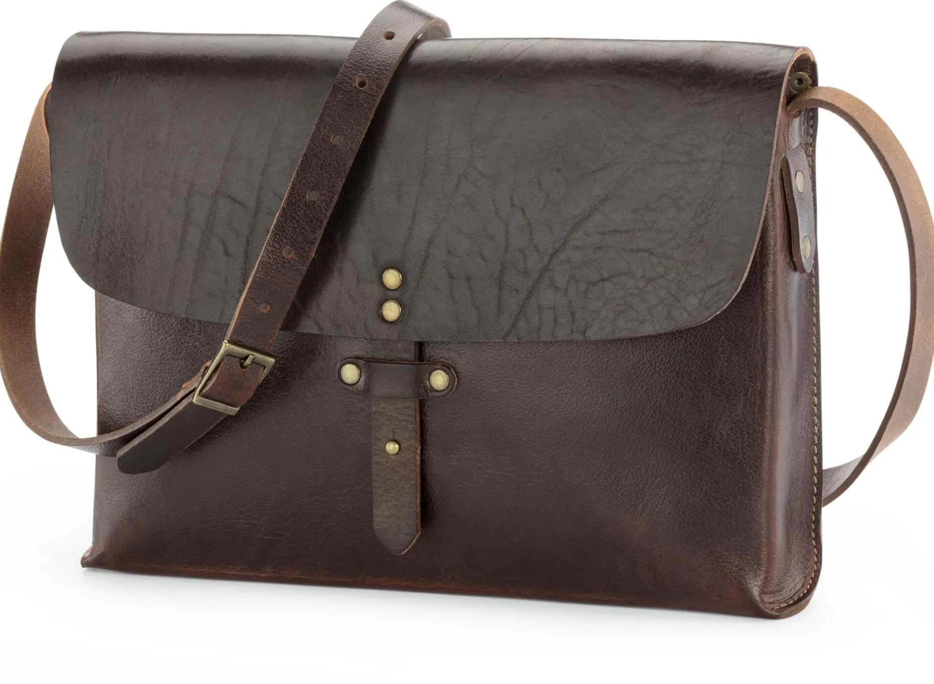 Greenbelts® Umhängetasche Rindleder, braun