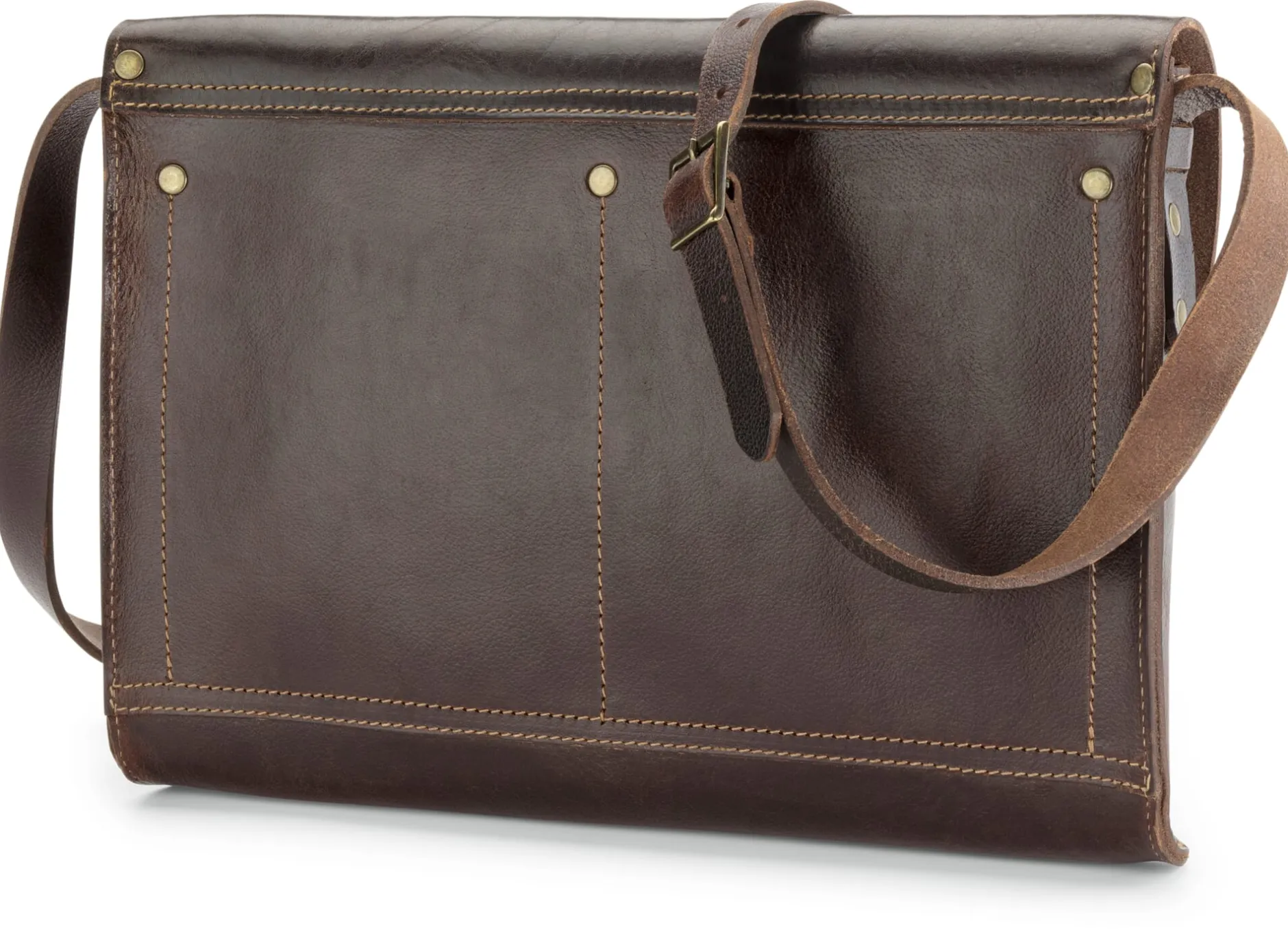 Greenbelts® Umhängetasche Rindleder, braun