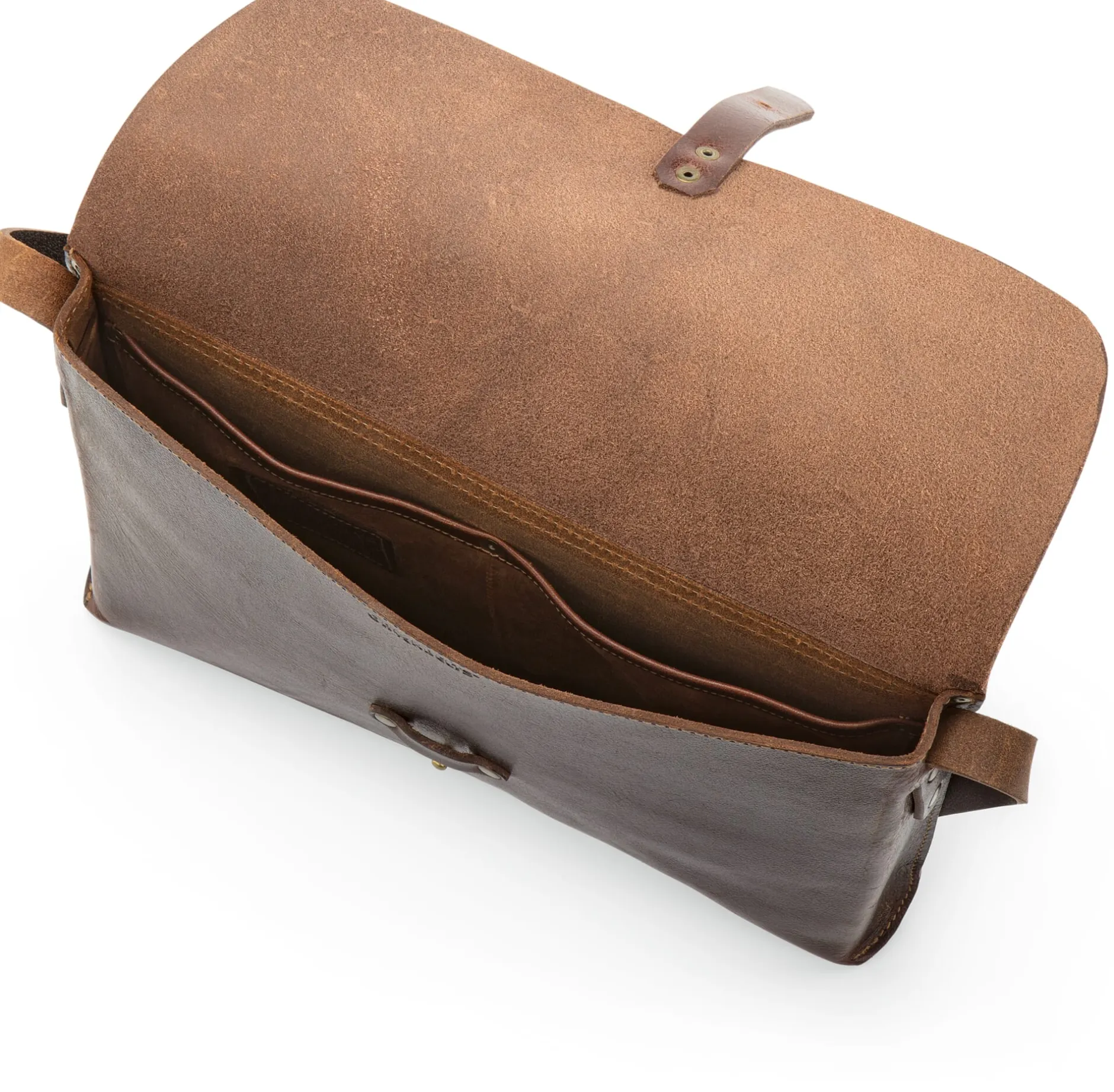 Greenbelts® Umhängetasche Rindleder, braun