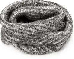 Les Racines du Ciel Unisex-Loopschal Rippenstrick, grau Clearance