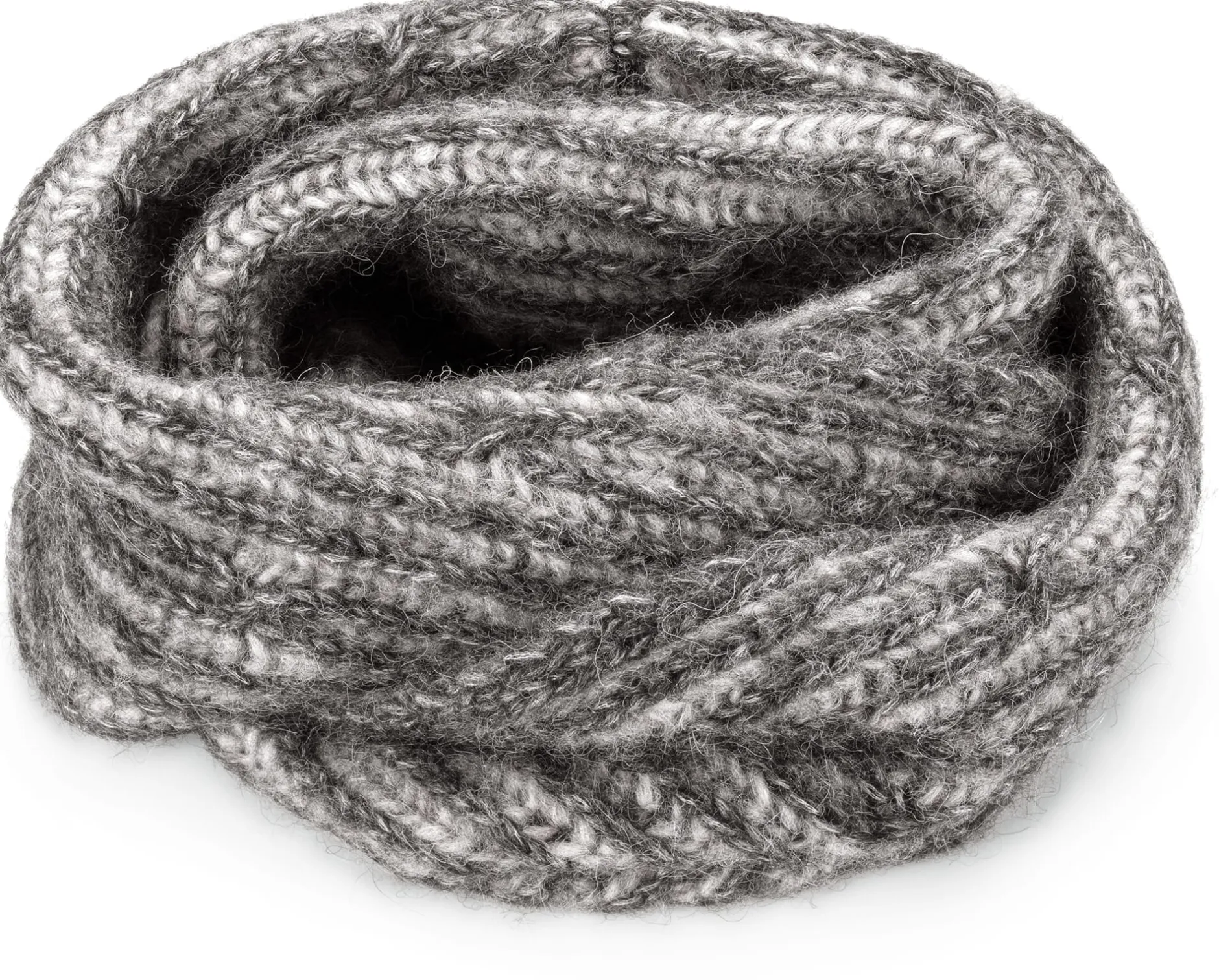 Les Racines du Ciel Unisex-Loopschal Rippenstrick, grau Clearance