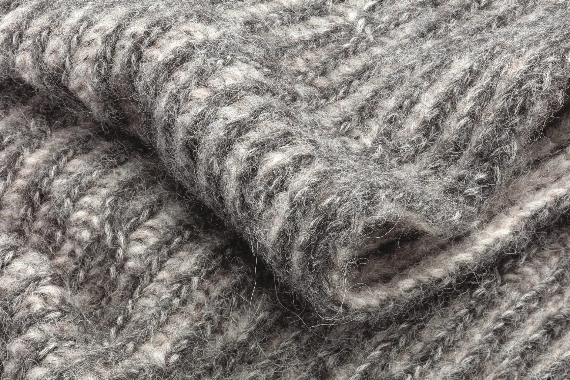 Les Racines du Ciel Unisex-Loopschal Rippenstrick, grau Clearance