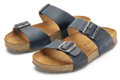 Haflinger Unisex-Pantolette mit Fußbett Blau Sale