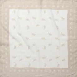 CARE BY ME Unisex-Tuch gemustert, Beige-Weiß New