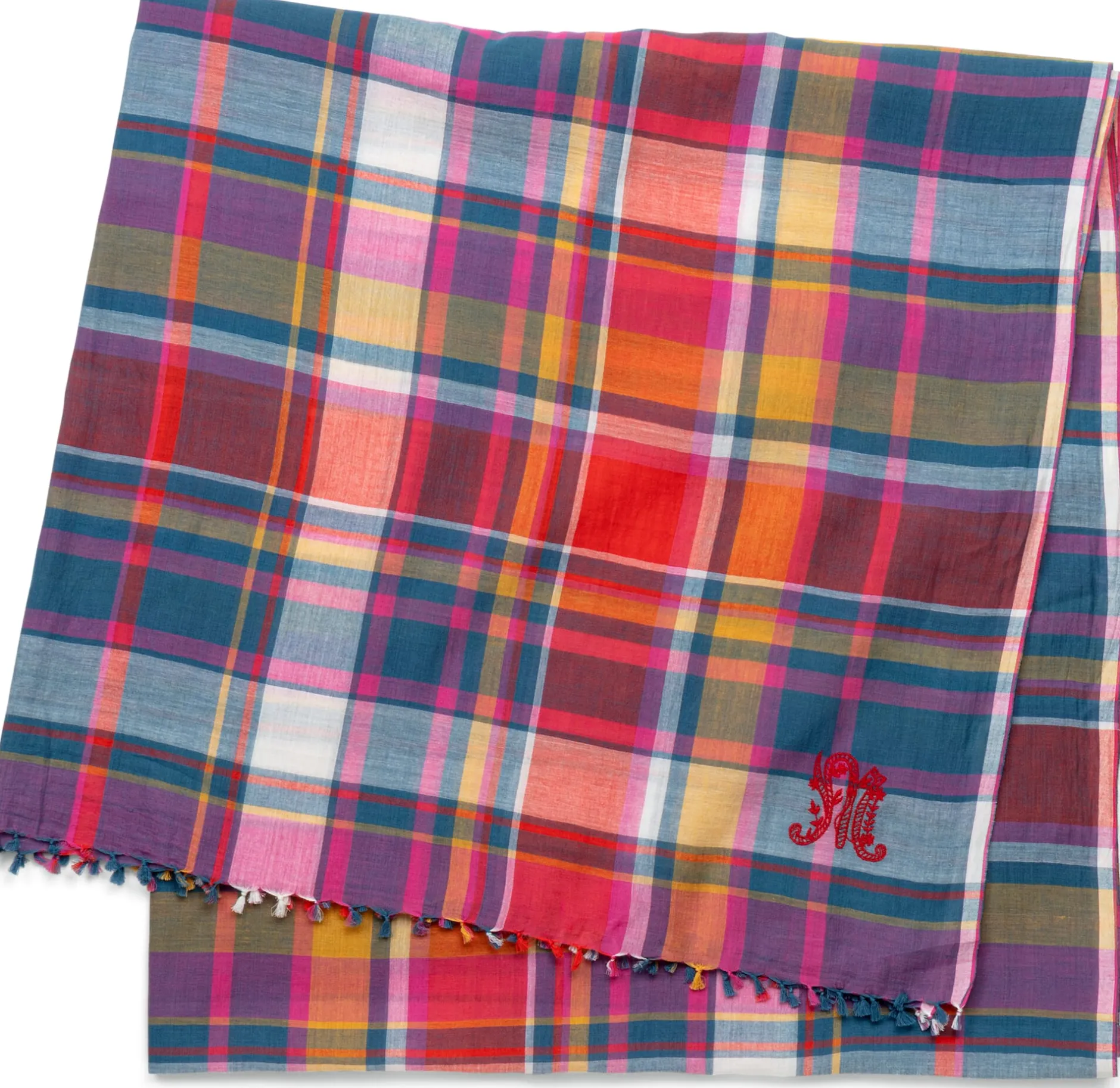 Moismont Unisextuch N° 827 kariert, Rot-Blau Online