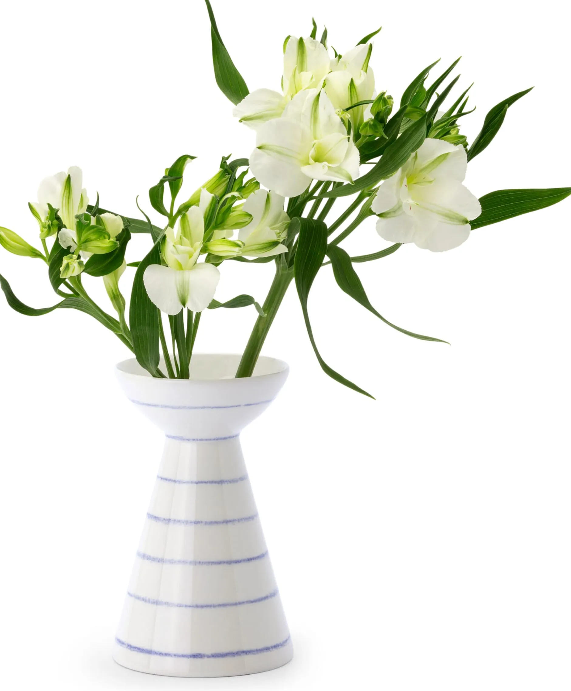 onomao Vase Keramik handbemalt blau New